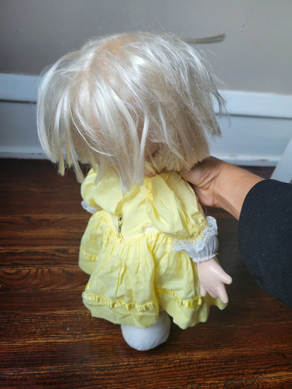 Precious Moments Collectible Vintage Doll. 1991 Soft Body Yellow Dress